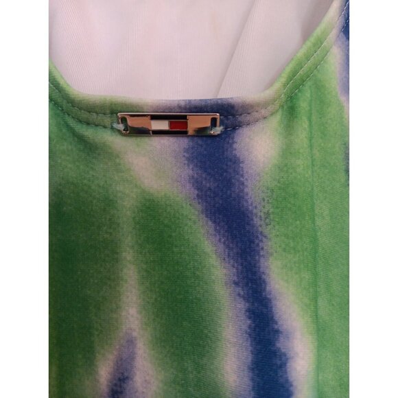 Tommy Hilfiger One Piece Swimsuit Womens 90's‎ Tie Dyed Shelf Bra . Size Small - Picture 3 of 6